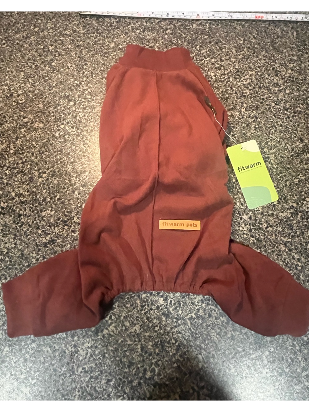 NWT Warm Rust Red Fitwarm Pets Dog Jacket